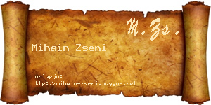 Mihain Zseni névjegykártya